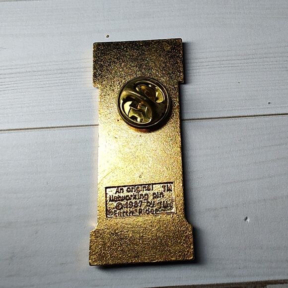 Art Deco Flowers Floral Heart This Really Is All There Is Earth Rider Pin - Picture 2 of 4